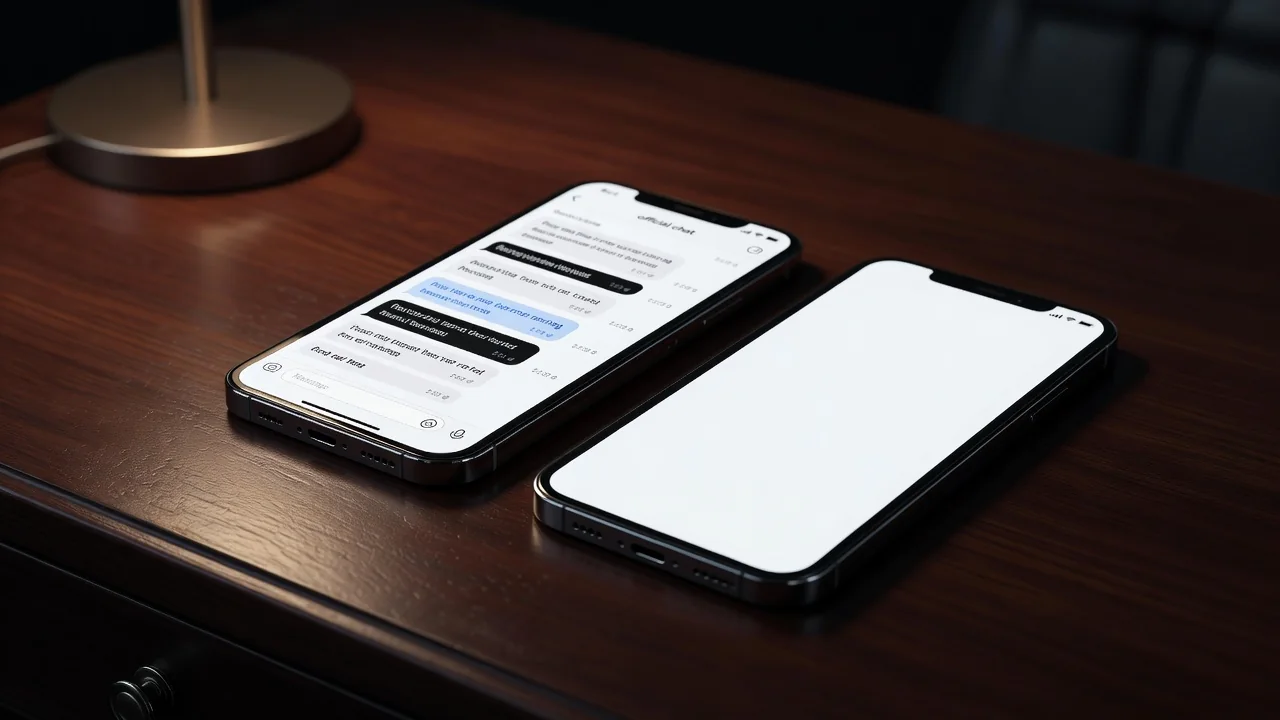 Official Betify bot handle versus a clone chat on two phones
