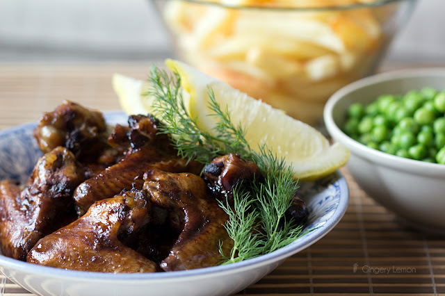 Печени мариновани пилешки крилца