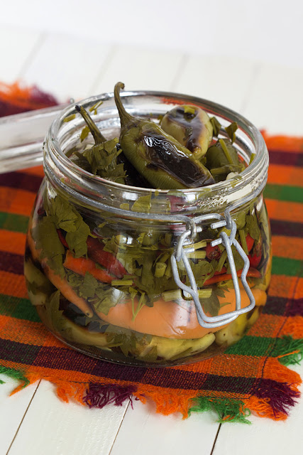 Печени люти чушлета с марината в буркан